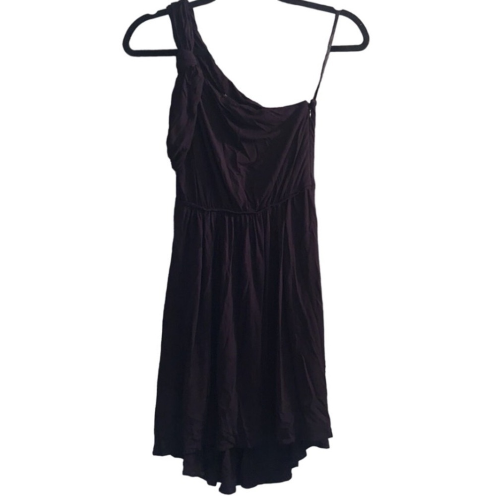 BCBGeneration Black One Shoulder Stretch Casual Dress Sz 0